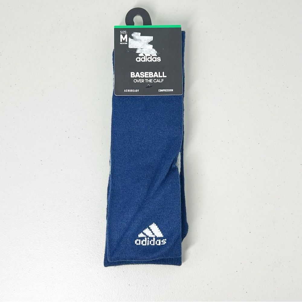 NWT Adidas Baseball Over The Calf Compression Team Blue Unisex M 5 - 8.5